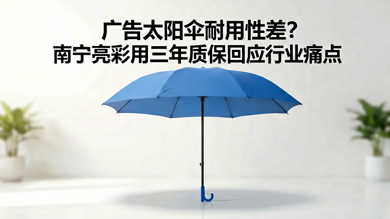 广告太阳伞耐用性差？南宁亮彩用三年质保回应行业痛点